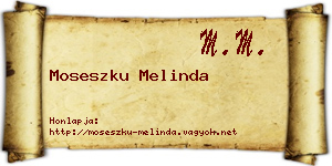 Moseszku Melinda névjegykártya