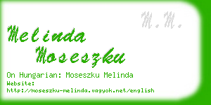 melinda moseszku business card